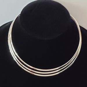 Stainless Steel Stiff Bib Necklace